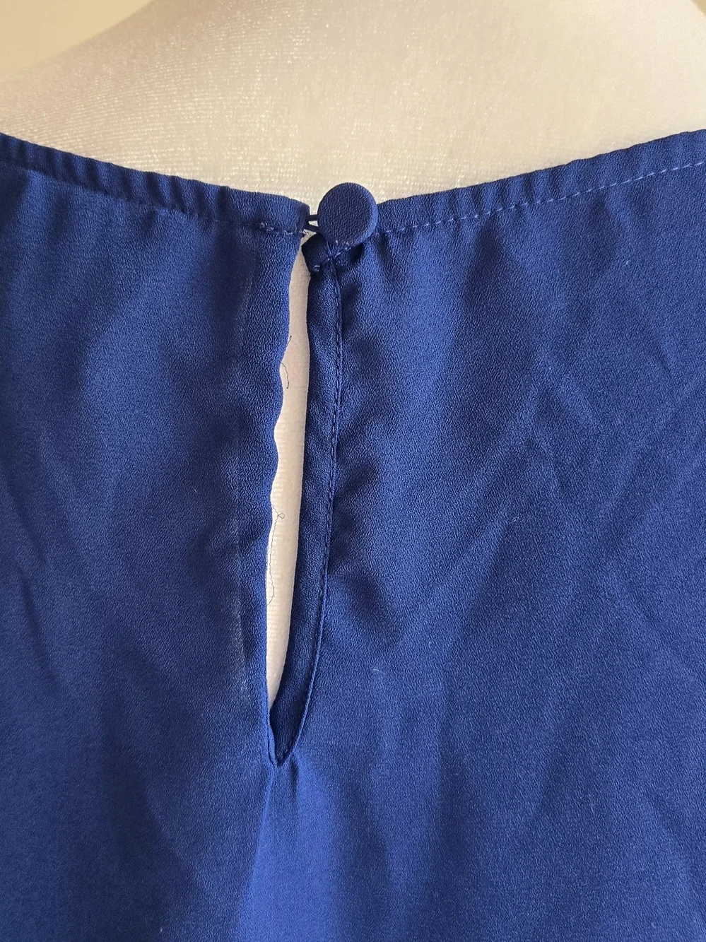 J. Crew Royal Blue Long-Sleeve Boatneck Blouse
